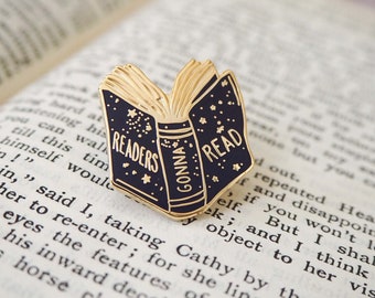 Lezers gaan lezen Boek Emaille Pin - Boek Emaille Pin - Boek Lover Gift - Emaille Revers Pin - Reading Gift