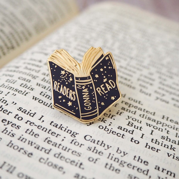 Lectores que van a leer el alfiler de esmalte del libro - Pin de esmalte del libro - Regalo del amante del libro - Pin de solapa de esmalte - Regalo de lectura