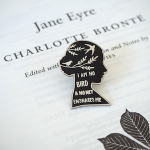 Jane Eyre Enamel Pin Gothic Literature Collection Charlotte Bronte Quote Enamel Pin Badge Book Lover Gift Feminist Pin image 2