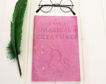 Magical Creatures A5 Notebook - Unicorn Notebook - Witches & Wizards - Back to School - Geek Gift - Notepad Jotter - Magic - Stationery