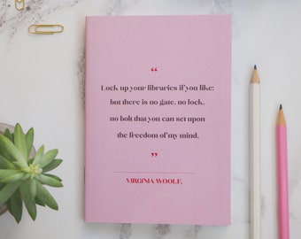 Virginia Woolf Notebook - Quaderni tascabili di scrittrici - Regalo per lettori, scrittori, amanti dei libri - Cancelleria - Diario - Blocco note - Letterario