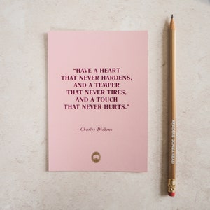 Carte postale Charles Dickens - Carte postale citation inspirante