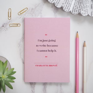 Charlotte Brontë Notebook - Women Writers Pocket Notebooks - Gift for readers, writers, book lover - Stationery - Journal - Notepad