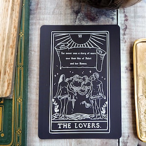 Mini impresión de cartas del tarot de Romeo y Julieta - Los amantes - Colección de tarot de Shakespeare - Baraja de tarot - Postal - Impresión de Shakespeare
