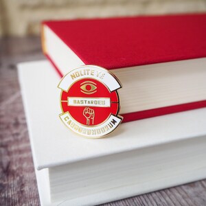 Nolite Te Bastardes Carborundorum Enamel Pin - The Handmaids Tale Enamel Pin - Dystopian Literature Collection - Book Lover - Feminist Pin image 7