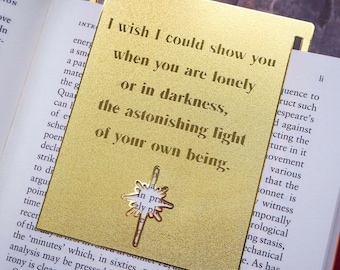 Inspiring Quote Brass Bookmark - Hafiz of Shiraz - Gift for Readers and Book Lovers - Book Mark - Metal Bookmark