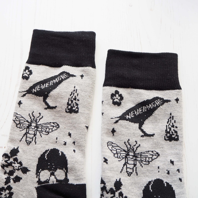 Gothic Literature Socks - Book Lover Socks - Gift for Book Lover - Frankenstein - Novelty Socks - Literature Gift - Womens Socks image 6