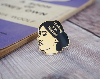 Virginia Woolf Enamel Pin - Feminist Enamel Pin Badge  - Gift for Book Lover - Book Pin - Literature Gift - Feminism - Girl Power