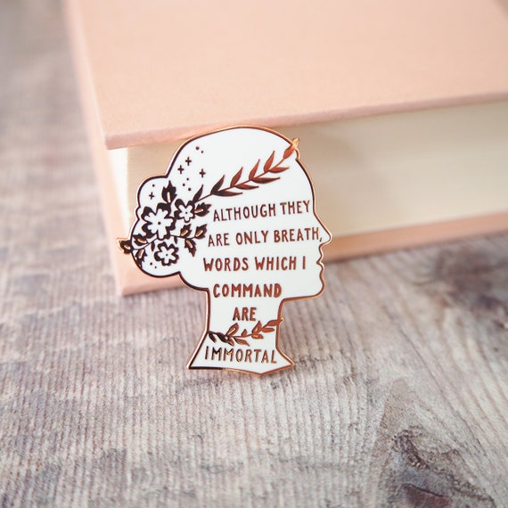 Sappho Enamel Pin Women Poets Pin Collection book Lover Feminist