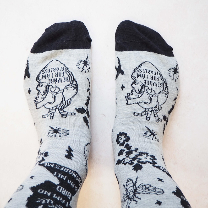 Gothic Literature Socks - Book Lover Socks - Gift for Book Lover - Frankenstein - Novelty Socks - Literature Gift - Womens Socks image 4