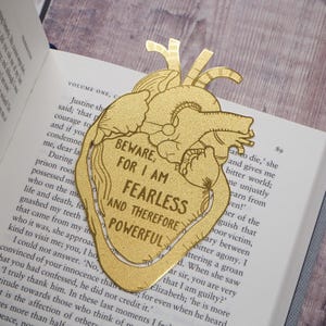 Frankenstein Brass Bookmark - Anatomical Heart Bookmark - Mary Shelley Quote - Gift for Book Lovers - Book Mark - Metal Bookmark image 5