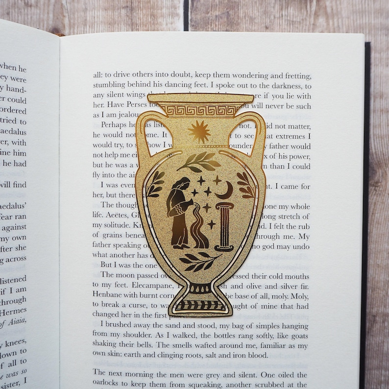 Greek Vase Brass Bookmark - Greek Mythology Bookmark - Ancient Greece - Gift for Book Lovers - Book Mark - Metal Bookmark image 7