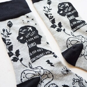 Gothic Literature Socks - Book Lover Socks - Gift for Book Lover - Frankenstein - Novelty Socks - Literature Gift - Womens Socks image 2