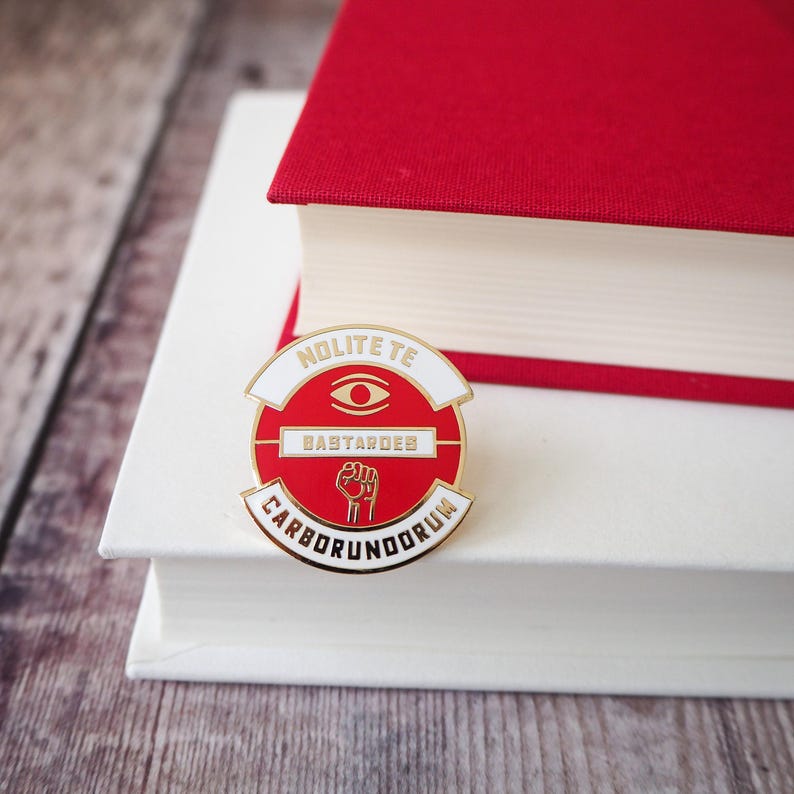 Nolite Te Bastardes Carborundorum Enamel Pin - The Handmaids Tale Enamel Pin - Dystopian Literature Collection - Book Lover - Feminist Pin image 4