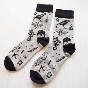 Gothic Literature Socks - Book Lover Socks - Gift for Book Lover - Frankenstein - Novelty Socks - Literature Gift - Womens Socks image 3