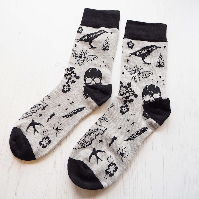 Gothic Literature Socks - Book Lover Socks - Gift for Book Lover - Frankenstein - Novelty Socks - Literature Gift - Womens Socks image 3