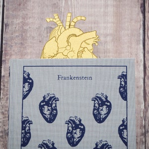 Frankenstein Brass Bookmark Anatomical Heart Bookmark Mary Shelley Quote Gift for Book Lovers Book Mark Metal Bookmark image 4