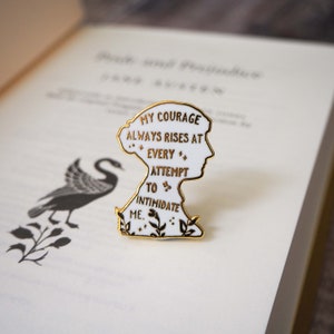 Pride and Prejudice Enamel Pin - Jane Austen - Book Lover - Feminist Pin - Literature Gift - Bookish Pin Badge - Inspiring Quote