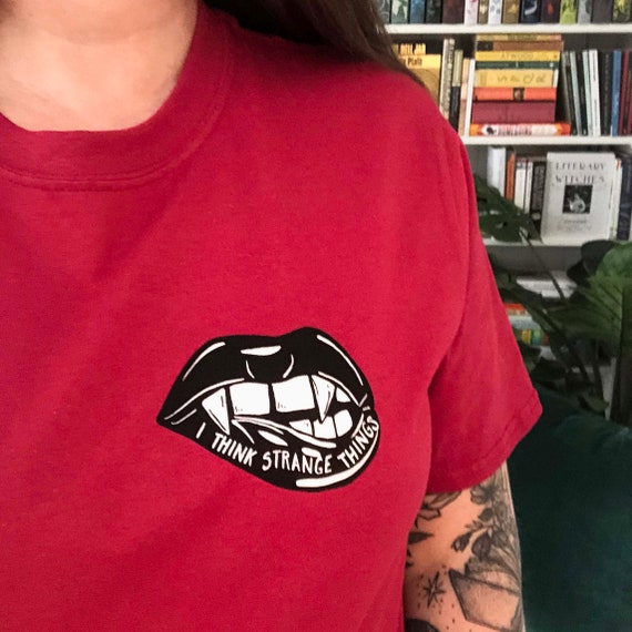 Women's T-Shirts [Out of Print] Bram Stoker / Dracula Tee (Red) (Womens) Dracula unisex book t-shirt — Out of Print