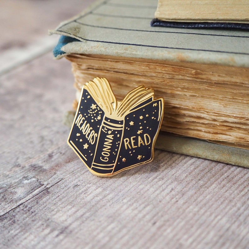 Readers Gonna Read Book Enamel Pin Book Enamel Pin Book Lover Gift Enamel Lapel Pin Reading Gift image 3