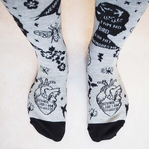 Gothic Literature Socks - Book Lover Socks - Gift for Book Lover - Frankenstein - Novelty Socks - Literature Gift - Womens Socks image 9
