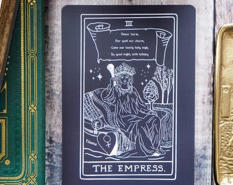 Titania Tarot Card Mini Print - The Empress - Shakespeare Tarot Collection - Tarot Deck - Shakespeare Print - A Midsummer Nights Dream