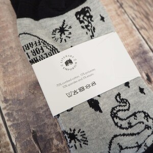 Gothic Literature Socks - Book Lover Socks - Gift for Book Lover - Frankenstein - Novelty Socks - Literature Gift - Womens Socks image 8