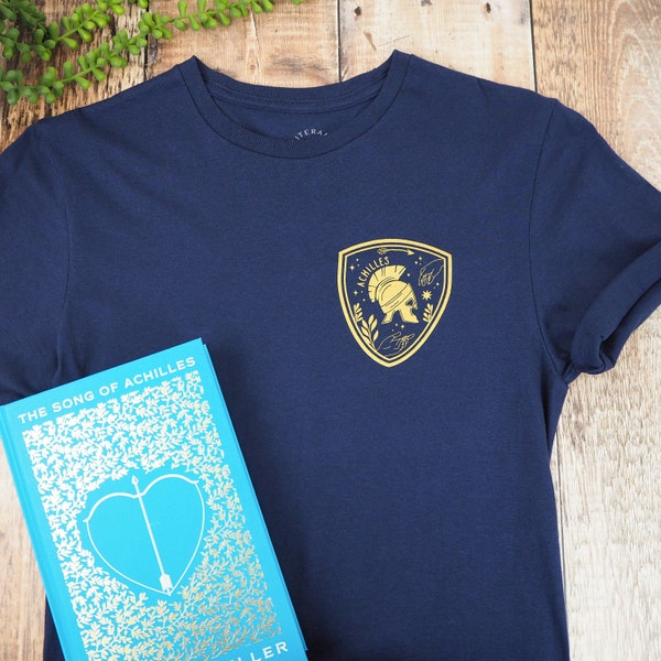 Achilles T-shirt - Greek Mythology T-shirt - Ancient Greece - Book Lover - Navy Blue T-shirt - Literature Gift - The Song of Achilles