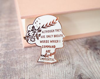 Sappho Enamel Pin - Women Poets Pin Collection -Book Lover - Feminist Pin - Literature Gift - Lapel Pin - Bookish Pin Badge - LGBT