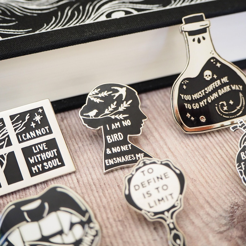 Jane Eyre Enamel Pin Badge – Charlotte Brontë Quote Badge – Feminist Book Lover Gift – Gothic Literature Pin – Teacher Gift - Booktok Gift image 9