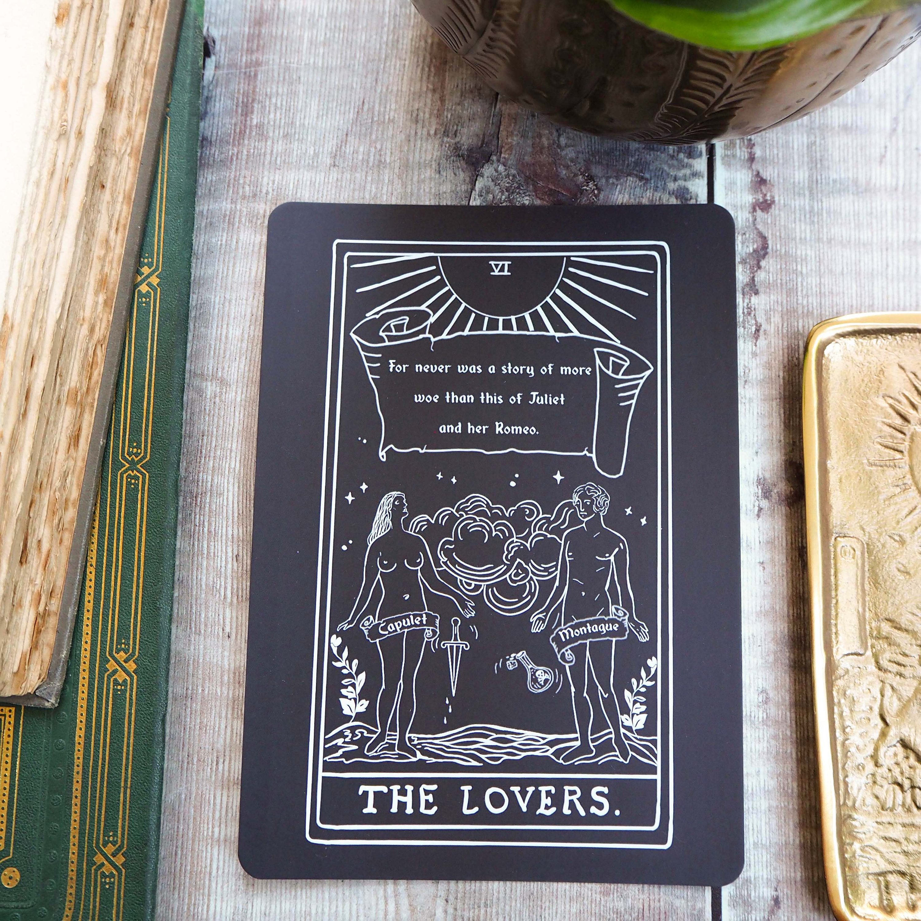 Romeo and Juliet Tarot Card Mini Print the Lovers - Etsy India
