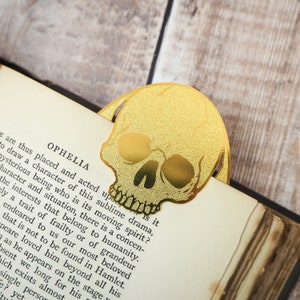 Hamlet Brass Bookmark Skull Bookmark Shakespeare Hamlet Gift for Book Lovers Book Mark Metal Bookmark image 3