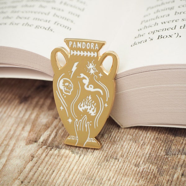 Pandora’s Jar Enamel Pin – Greek Mythology Collection - Book Pin Badge - Feminist Pin - Literature Gift - Dark Academia