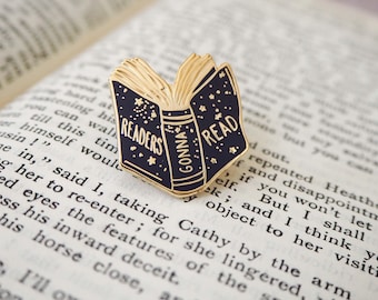 Leser werden Buch lesen Emaille Pin - Buch Emaille Pin - Buchliebhaber Geschenk - Emaille Anstecknadel - Lese Geschenk