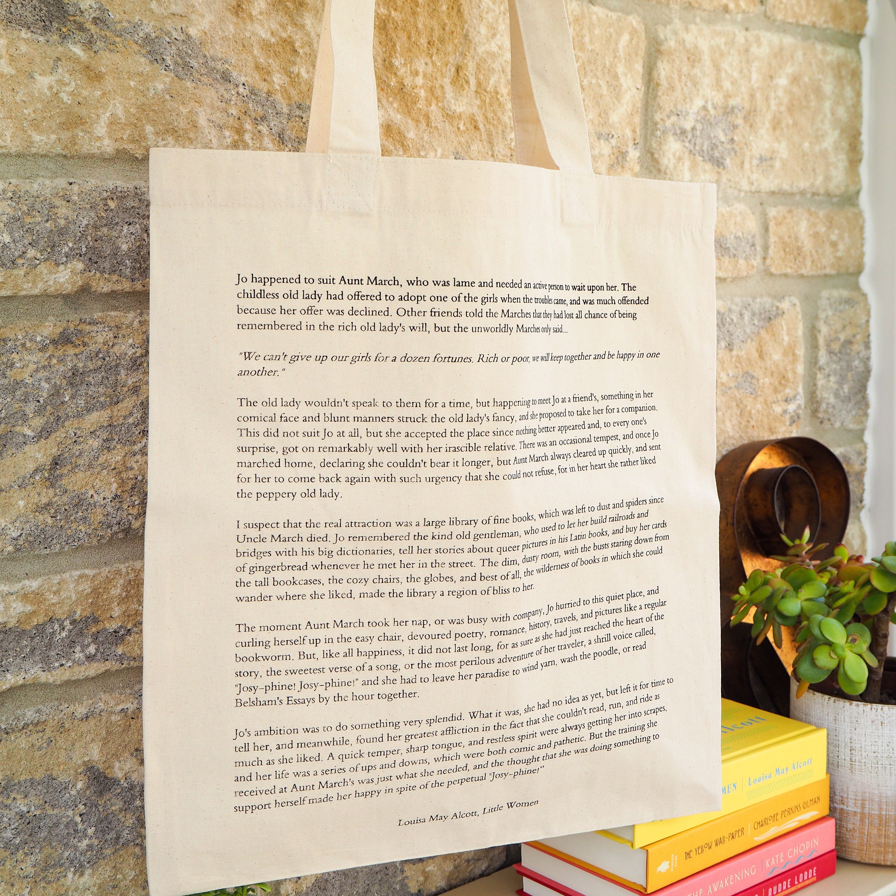 Buy Little Women Cotton Tote Bag Book Page Print Louisa May Online in India  