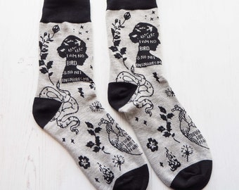 Gothic Literature Socks - Book Lover Socks - Gift for Book Lover - Frankenstein - Novelty Socks - Literature Gift - Womens Socks