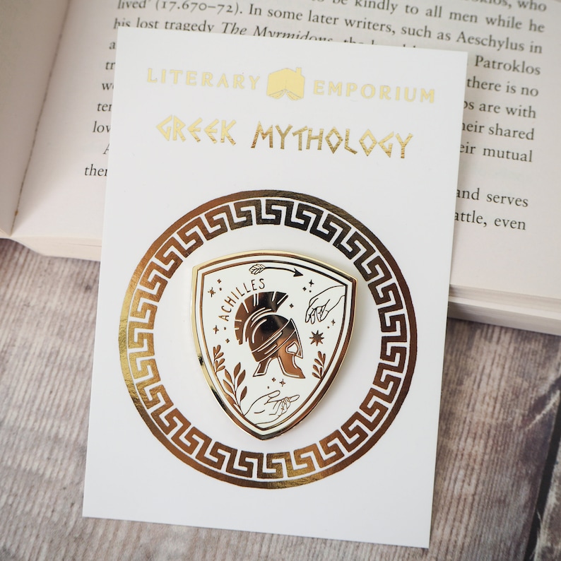 Achilles Enamel Pin Greek Mythology Collection Book Pin Badge Literature Gift Dark Academia Ancient Greece image 2