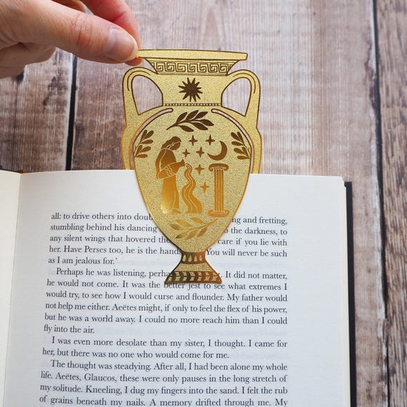 Greek Vase Brass Bookmark - Greek Mythology Bookmark - Ancient Greece - Gift for Book Lovers - Book Mark - Metal Bookmark