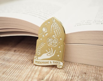 Persephone & Hades Enamel Pin – Greek Mythology Collection - Book Pin Badge - Feminist Pin - Literature Gift - Dark Academia - Witch Pin