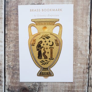 Greek Vase Brass Bookmark - Greek Mythology Bookmark - Ancient Greece - Gift for Book Lovers - Book Mark - Metal Bookmark image 5