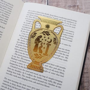 Greek Vase Brass Bookmark - Greek Mythology Bookmark - Ancient Greece - Gift for Book Lovers - Book Mark - Metal Bookmark image 4