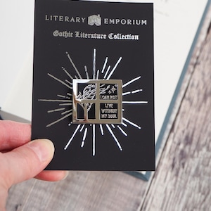 Wuthering Heights Enamel Pin Badge – Emily Brontë Quote Badge – Gothic Romance Book Lover Gift – Dark Academia Accessory - Booktok Gift image 6