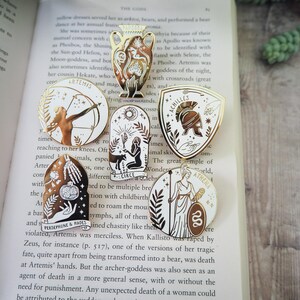 Greek Mythology Enamel Pin Set - Greek Myth Collection - Book Pin Badge - Feminist Pin - Literature Gift - Dark Academia image 3