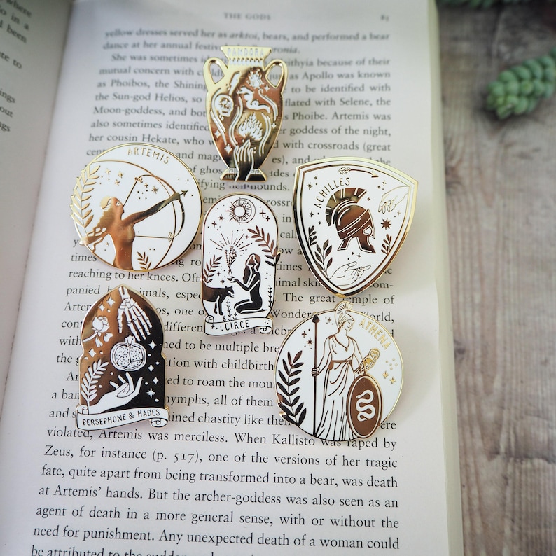 Greek Mythology Enamel Pin Set - Greek Myth Collection - Book Pin Badge - Feminist Pin - Literature Gift - Dark Academia image 3