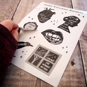 Gothic Literature Sticker Bogen - Vinyl Aufkleber - Geschenk für Buchliebhaber Bild 6