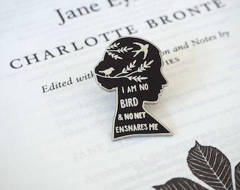 Jane Eyre Enamel Pin Badge – Charlotte Brontë Quote Badge – Feminist Book Lover Gift – Gothic Literature Pin – Teacher Gift - Booktok Gift