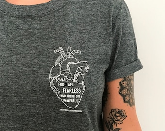 T-shirt Frankenstein - Citaat Frankenstein - T-shirt slogan - literatuurcadeau - cadeau voor boekenliefhebber - literaire kleding - feministisch T-shirt