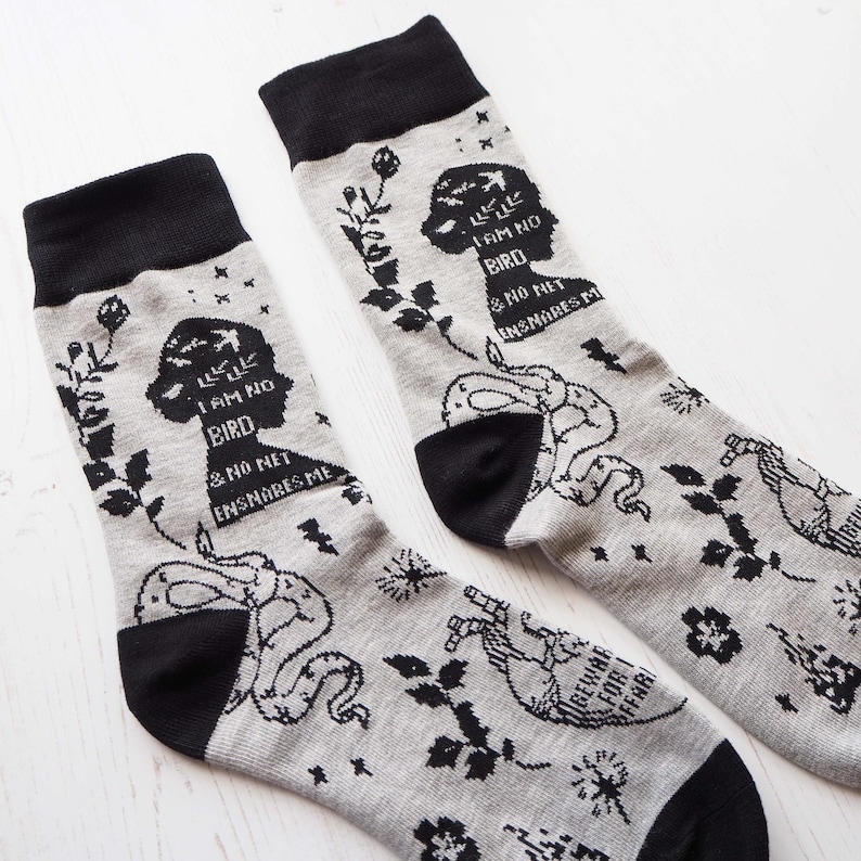 Gothic Literature Socks - Book Lover Socks - Gift for Book Lover - Frankenstein - Novelty Socks - Literature Gift - Womens Socks image 5