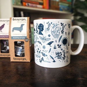 Book Lover Gift Set Tea Gift Hamper Mug Reading Journal Book Gift Box Enamel Pin Literature Gift image 6