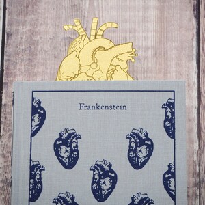 Frankenstein Brass Bookmark - Anatomical Heart Bookmark - Mary Shelley Quote - Gift for Book Lovers - Book Mark - Metal Bookmark image 4